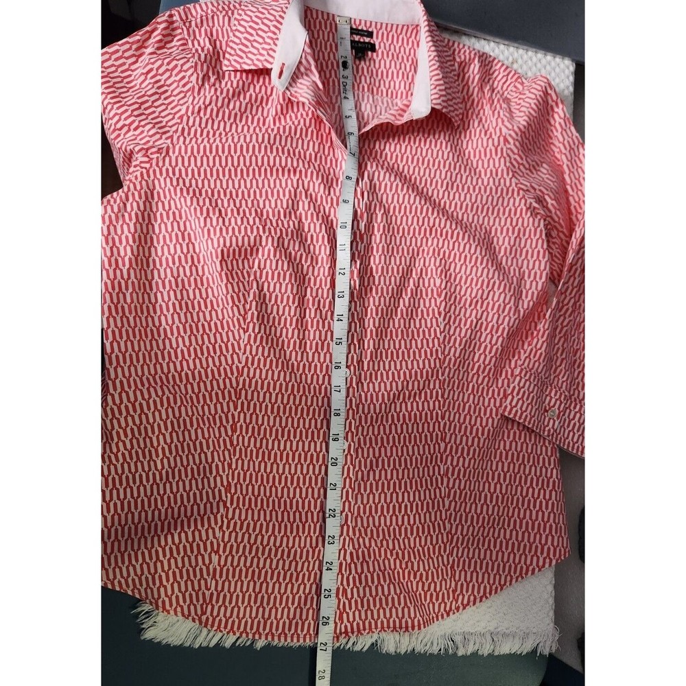 Talbots Wrinkle Resistant Button Front Geometric … - image 7